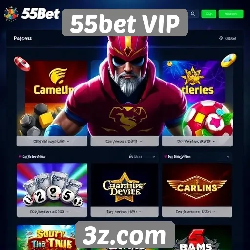 Análise dos jogos disponíveis no 55bet VIP